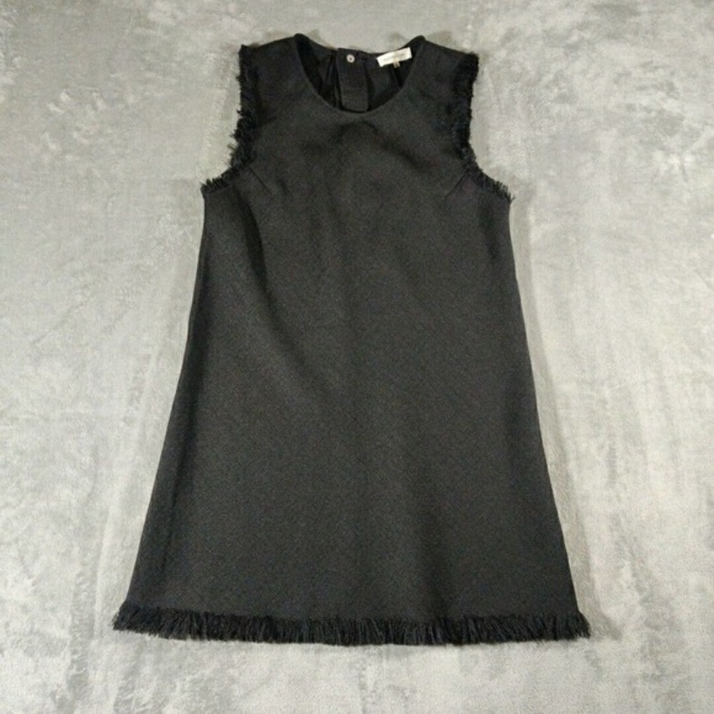 Sugar Lips Dress Womens Large Black Neon Fit and Flare Midi Dress Fringed Edges - Picture 1 of 7
